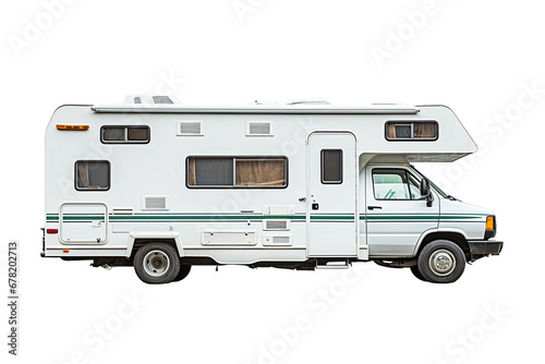 Realistic 8K Illustration of a Recreational Vehicle on Transparent Background, PNG, Generative Ai