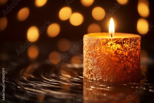 The mesmerizing glow of a wax candle illuminates the final moments of the year
