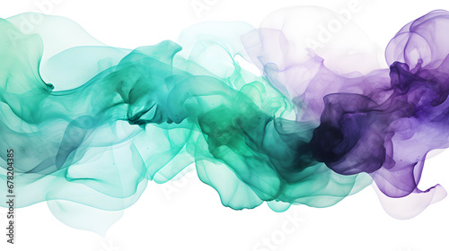 Green and blue liquid smokey abstract background