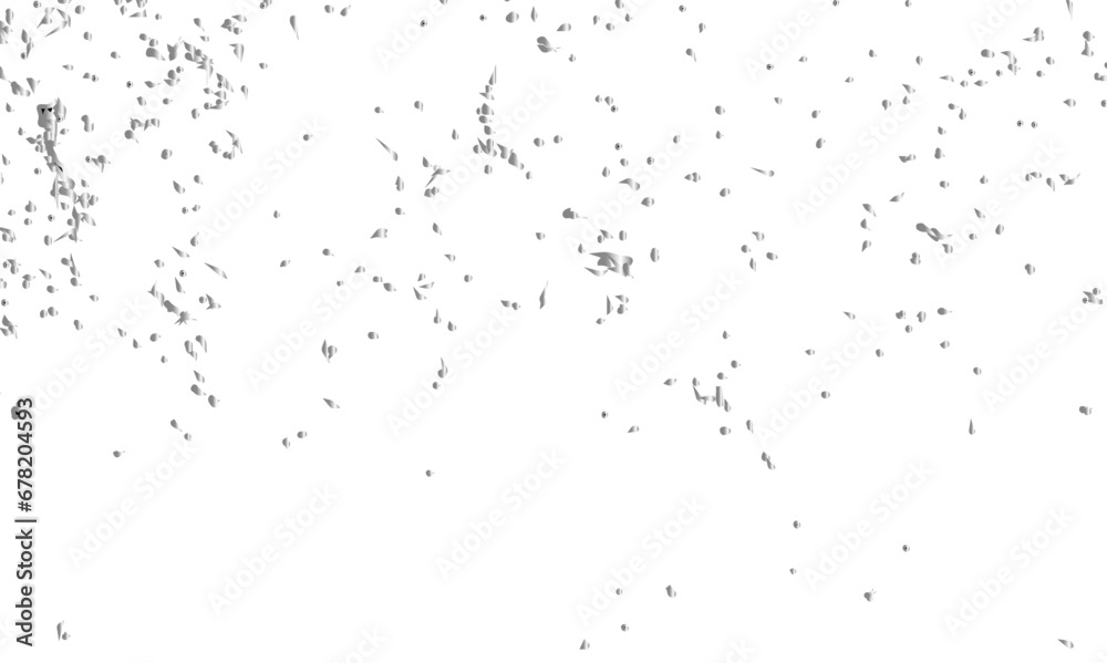 Abstract doted and confetti silver glitter particles splatter on transparent background. Luxury silver glitter confetti that floats down falling bokeh celebration background. - obrazy, fototapety, plakaty 