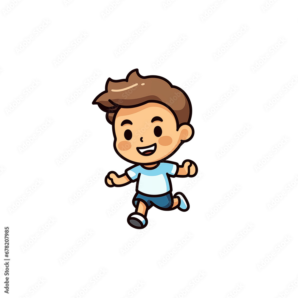 cartoon illustration of a man running