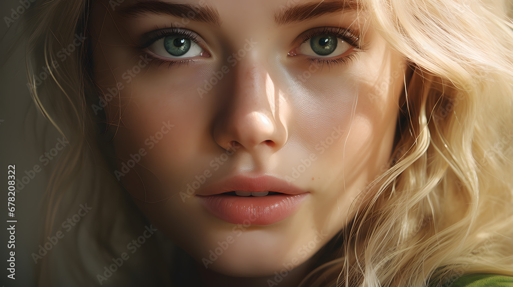 25 year old woman with radiant and fresh skin, photo shoot, beauty model, light background, close-up of face 25 year old woman with radiant and fresh skin, photo shoot, beauty model, light background, close-up of face