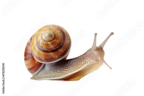 Realistic 8K Illustration of a Snail on Transparent Background, PNG, Generative Ai