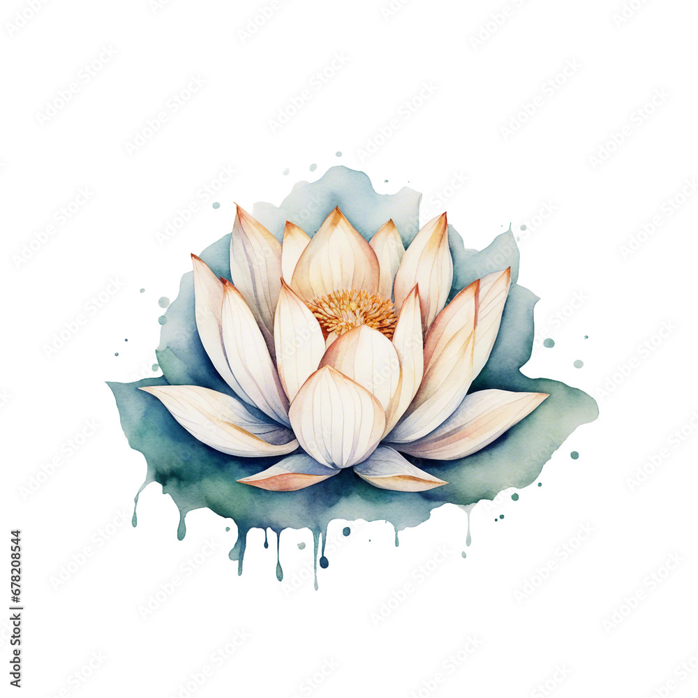 watercolour lotus