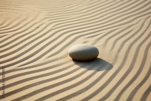 Serenity Sculpture: Capturing Mental Calm with Sand and Stone