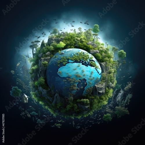 Save planet concept, Invest in our planet, Ecology concept, World environment day background © peacehunter