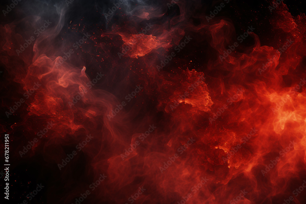 Abstract Red Fire Smoke on Black Background Abstract Red Fire Smoke on Black Background