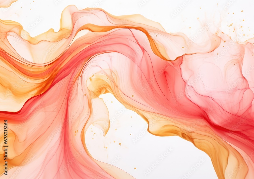 Abstract fluid art painting background in alcohol ink technique, mixture of pink, purple and yellow paints. Transparent overlayers of ink Abstract fluid art painting background in alcohol ink technique, mixture of pink, purple and yellow paints. Transparent overlayers of ink