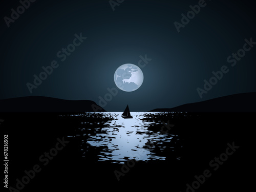 moon over water