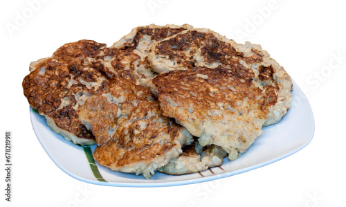 Oat pancakes. Transparent Background.