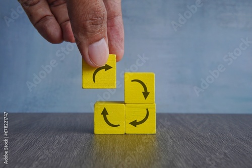 Fotografi Move in a circle without stopping or a goal