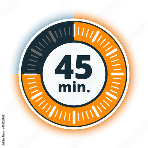45 minutes time timer illustration