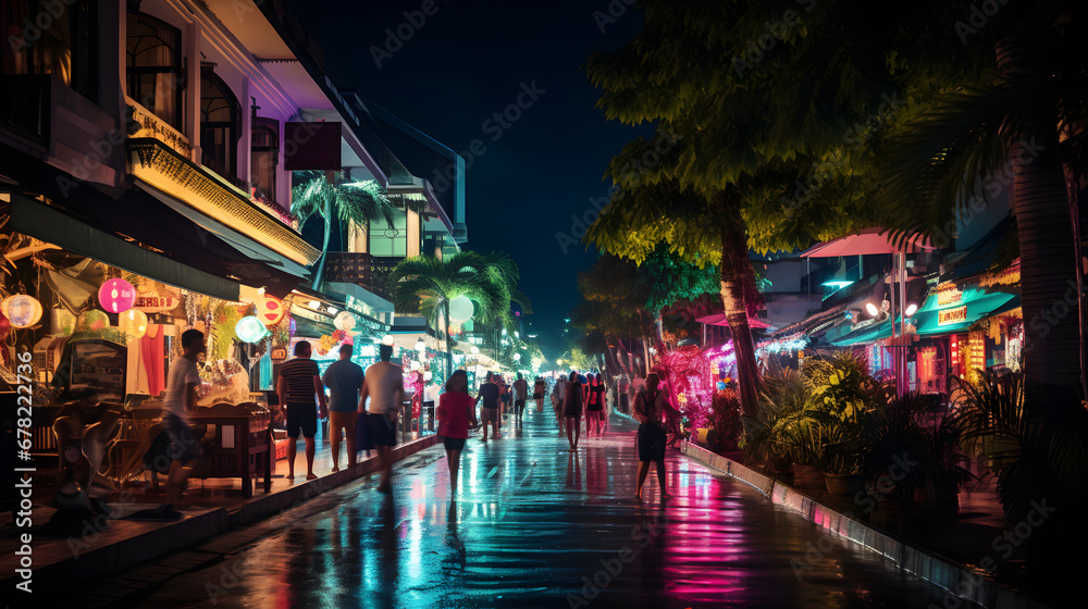 Night Life of Phuket, Thailand - Generated by AI