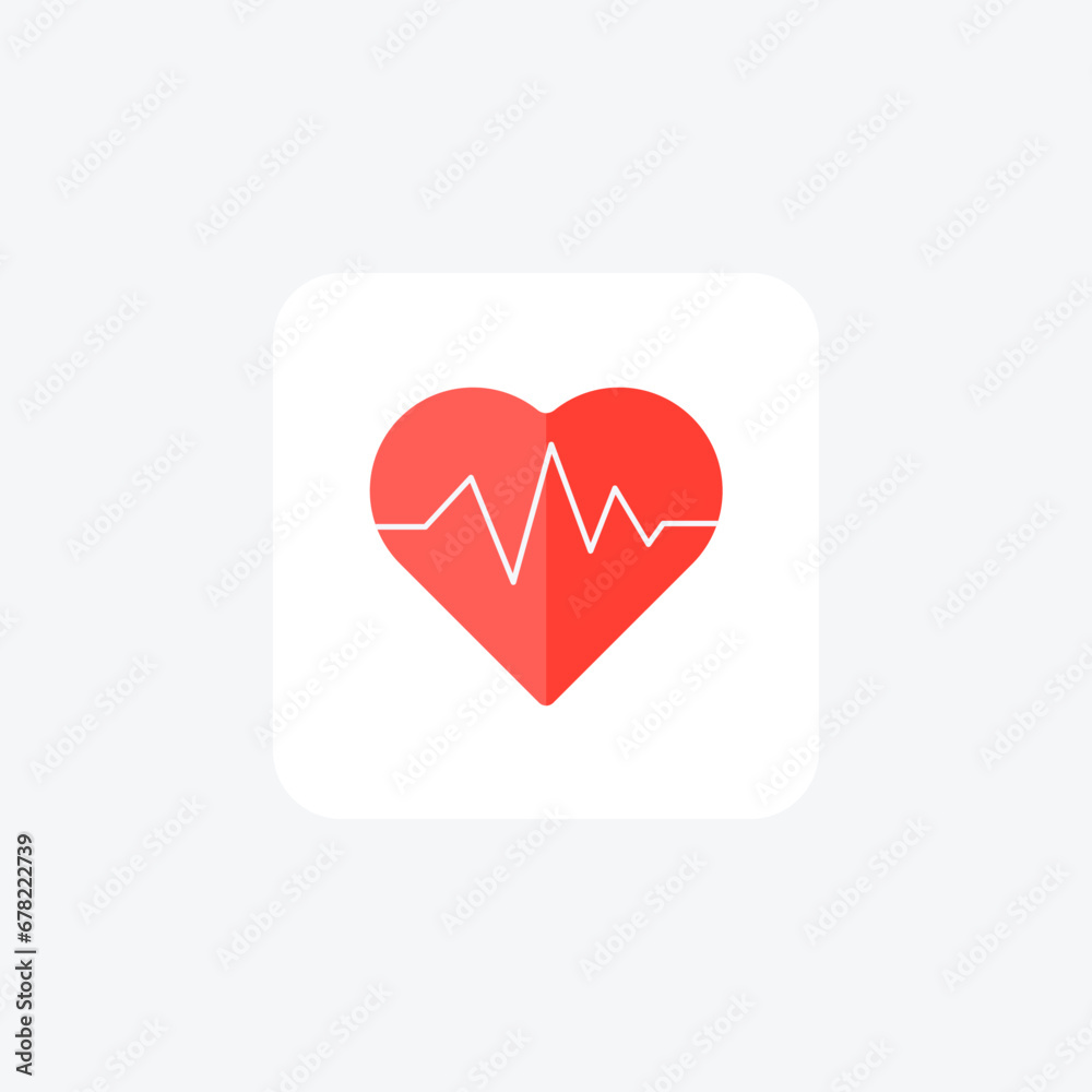 heart rate, icon  isolated on white background vector illustration Pixel perfect

