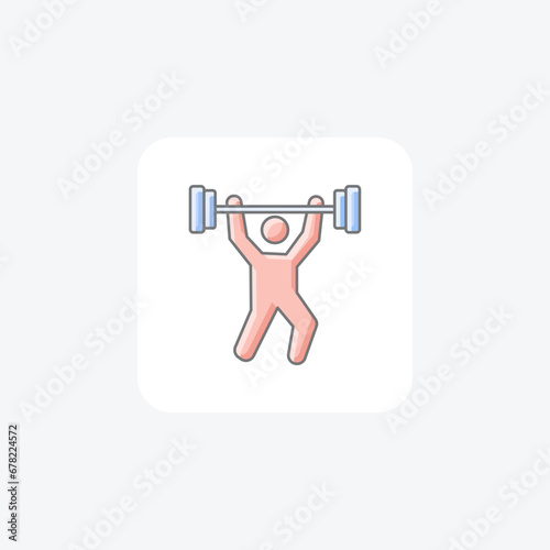    workout, exercise, fitness, icon  isolated on white background vector illustration Pixel perfect

