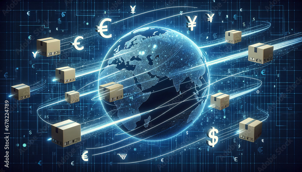 Global E-Commerce  Currency Symbols and Package Movement
