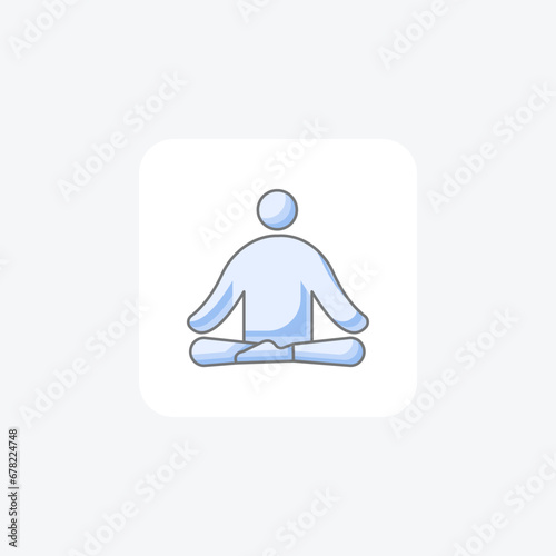 yoga, meditation, mindfulness,   icon  isolated on white background vector illustration Pixel perfect

