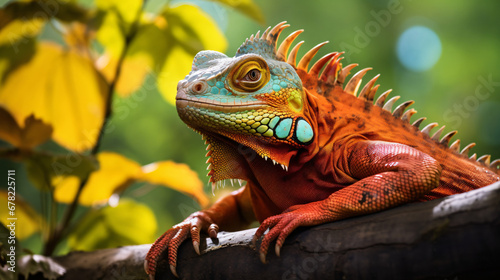 A colorful chameleon