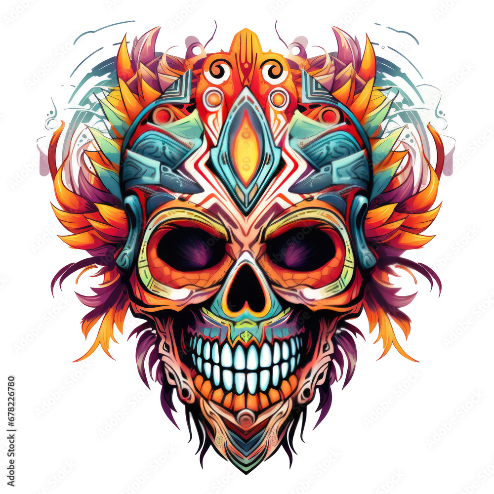 Day of the Dead Skull Mask, Mexican skull head, Colorful skull head mandala arts. Day of the Dead Skull Mask, Mexican skull head, Colorful skull head mandala arts.