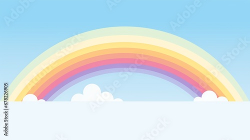 A minimalist depiction of a rainbow  symbolizing the diversity and beauty of a healthy world.