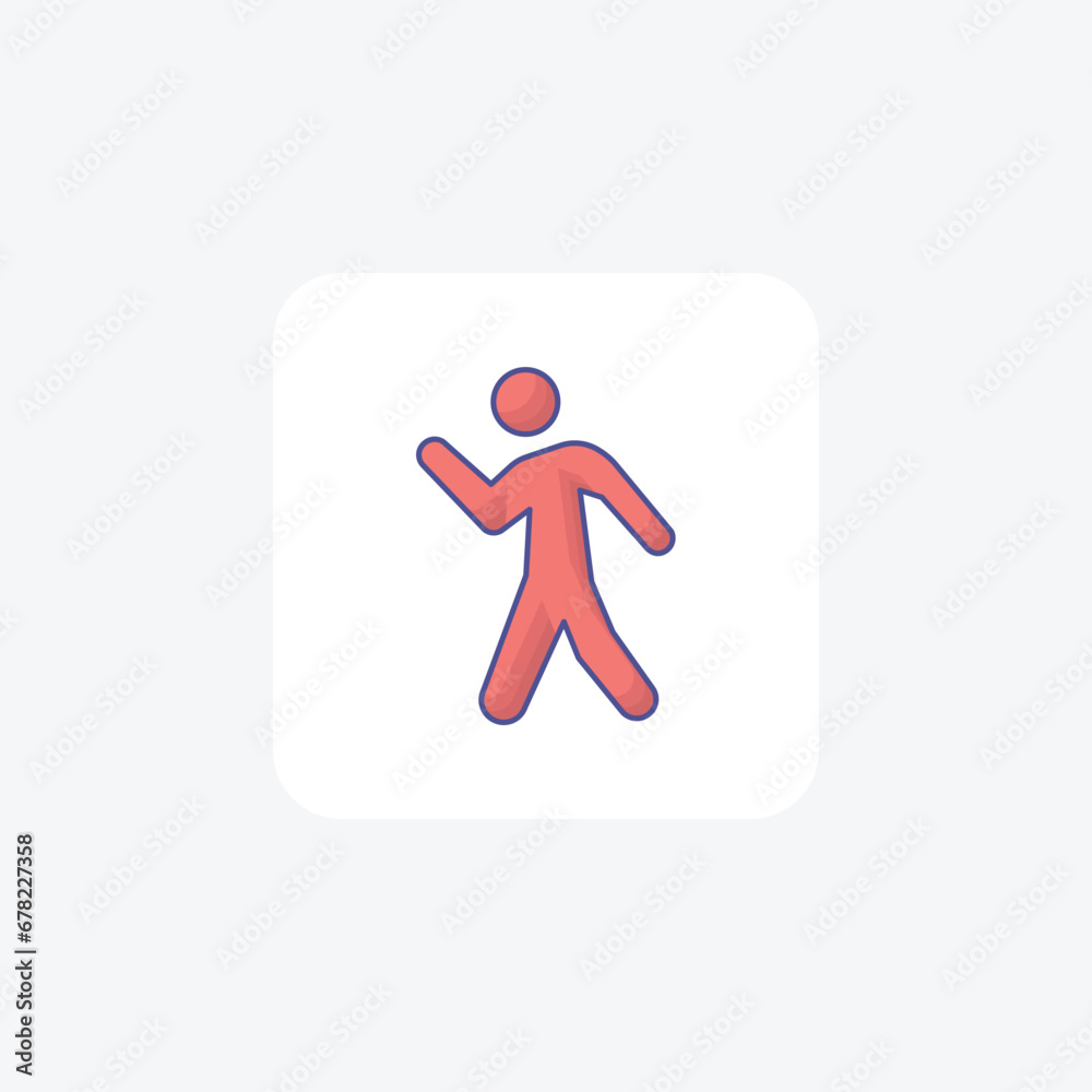  walking, fitness, exercise  icon  isolated on white background vector illustration Pixel perfect

