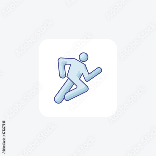 running, jogging, fitness,   icon  isolated on white background vector illustration Pixel perfect

