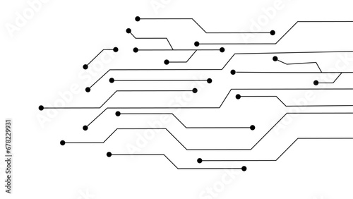 Abstract background electronic printed circuit board, with dot and connection line.