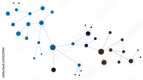 Abstract Blue Technology Background, Circles and lines, Tepox Background process Computer network, scenery.