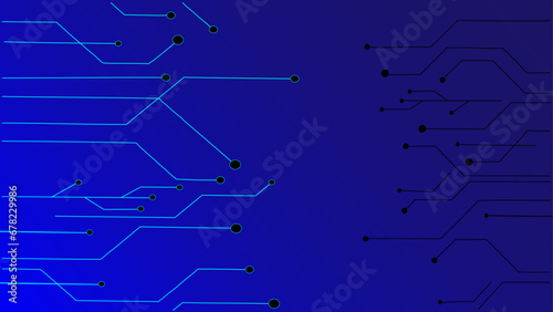  Abstract futuristic electronic circuit technology background.