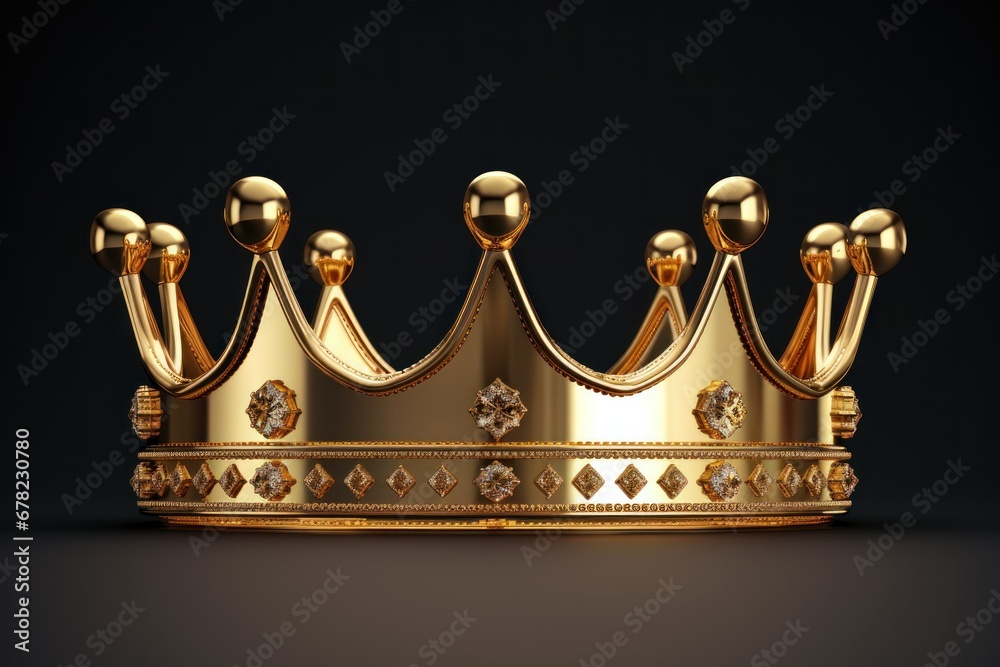 Royal gold crown - obrazy, fototapety, plakaty 