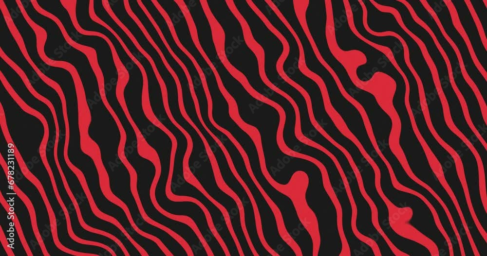 Seamless looped abstract Wavy lines animation background. Red color wavy lines moving diagonally over black background.Flat animated motion graphics background. Seamless looped abstract Wavy lines animation background. Red color wavy lines moving diagonally over black background.Flat animated motion graphics background.