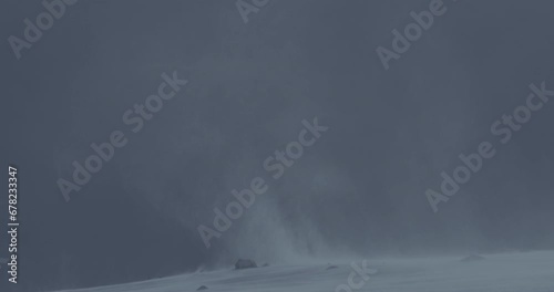 Artic Storm on the Sea and Snow photo