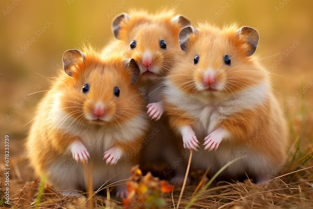Three funny hamsters, background wallpaper Three funny hamsters, background wallpaper