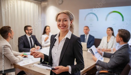 business team working together in office