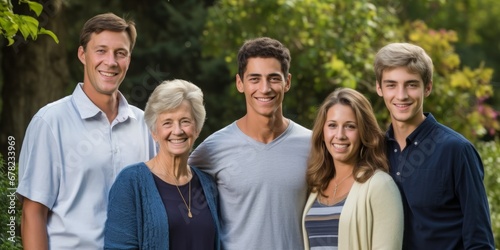Happy Multi generation family portrait
