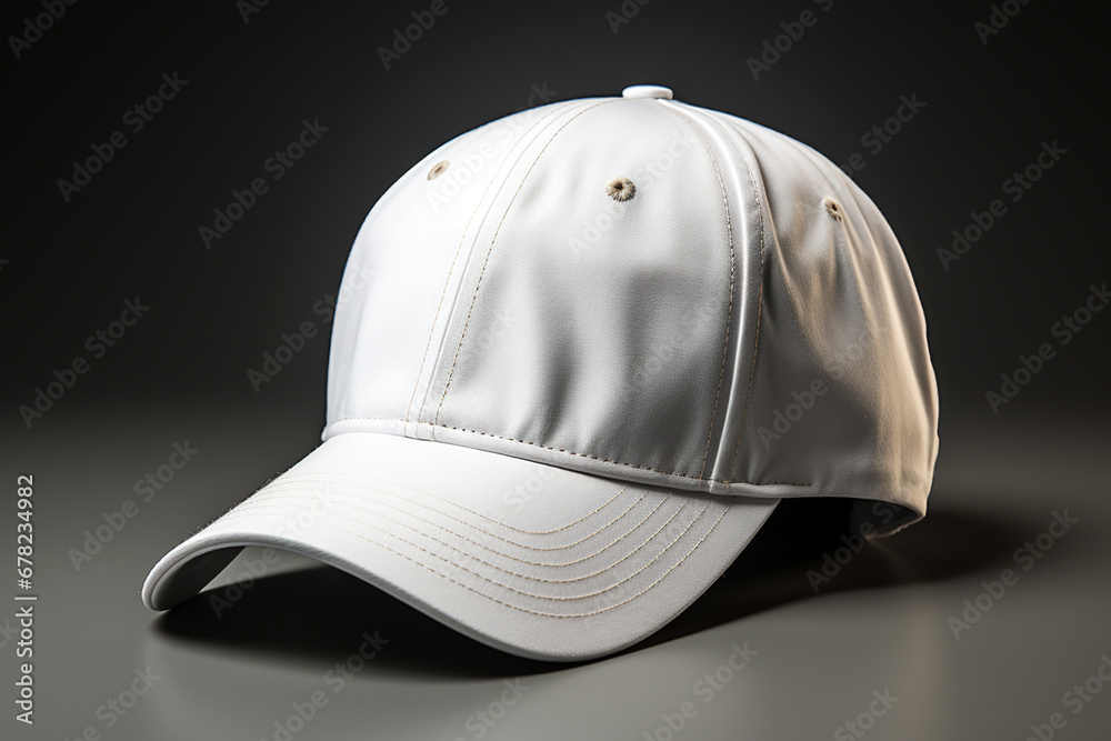 baseball white cap template for mock-up on the gray background baseball white cap template for mock-up on the gray background