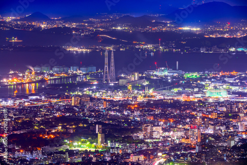 福岡県　北九州市　皿倉山からの夜景 © butterfly0124