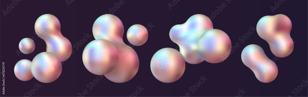 3d chrome abstract object.