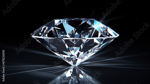 A stunning diamond set against a black background.