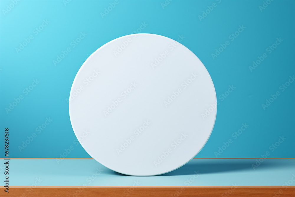 Fototapeta premium empty wall with blanck circle