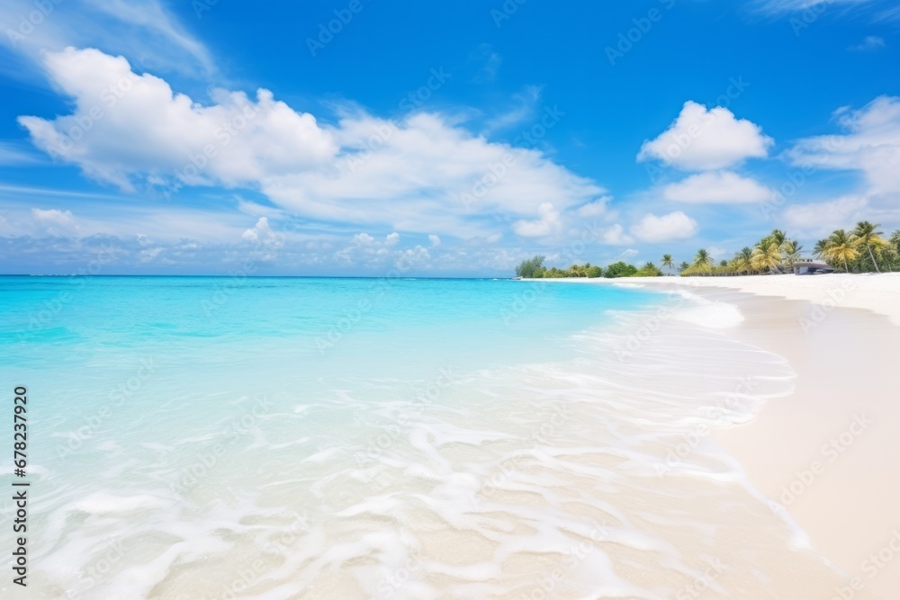 Maldivian Bliss: Turquoise Waves and Sandy Shores.