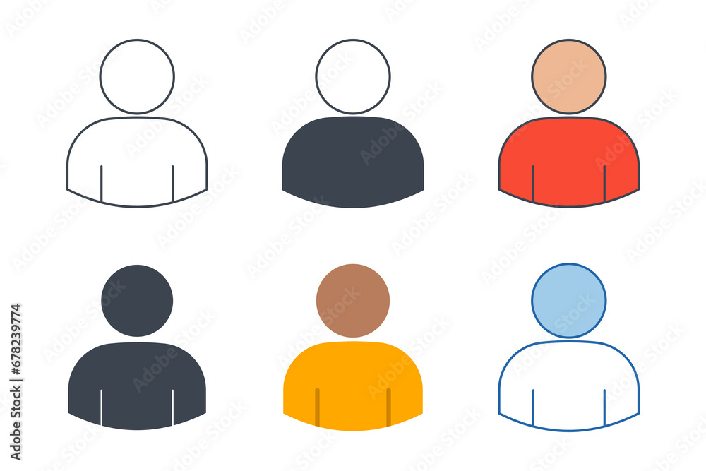 Person icon collection with different styles. People icon symbol vector illustration isolated on white background Person icon collection with different styles. People icon symbol vector illustration isolated on white background