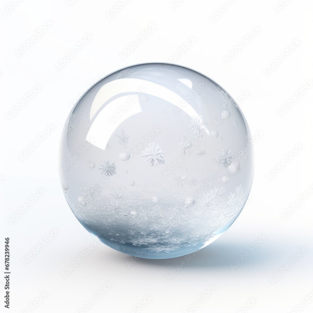 A transparent sphere containing a Stocking A transparent sphere containing a Stocking