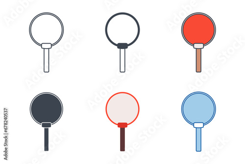 Auction Paddle icon collection with different styles. Bid paddle icon symbol vector illustration isolated on white background