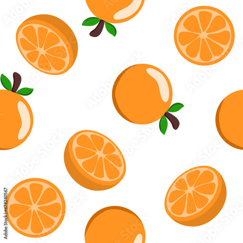 orange seamless pattern vector to use for wall paper background, gift wrapping paper, fabric, book, note cover and various decorate.