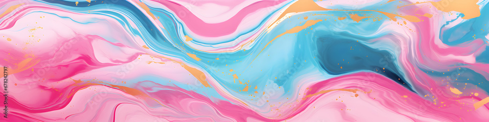 Abstract marble marbled ink watercolor liquid fluid painted painting texture luxury background banner illustration Turquoise pink swirls gold painted splashes, generative ai Abstract marble marbled ink watercolor liquid fluid painted painting texture luxury background banner illustration Turquoise pink swirls gold painted splashes, generative ai