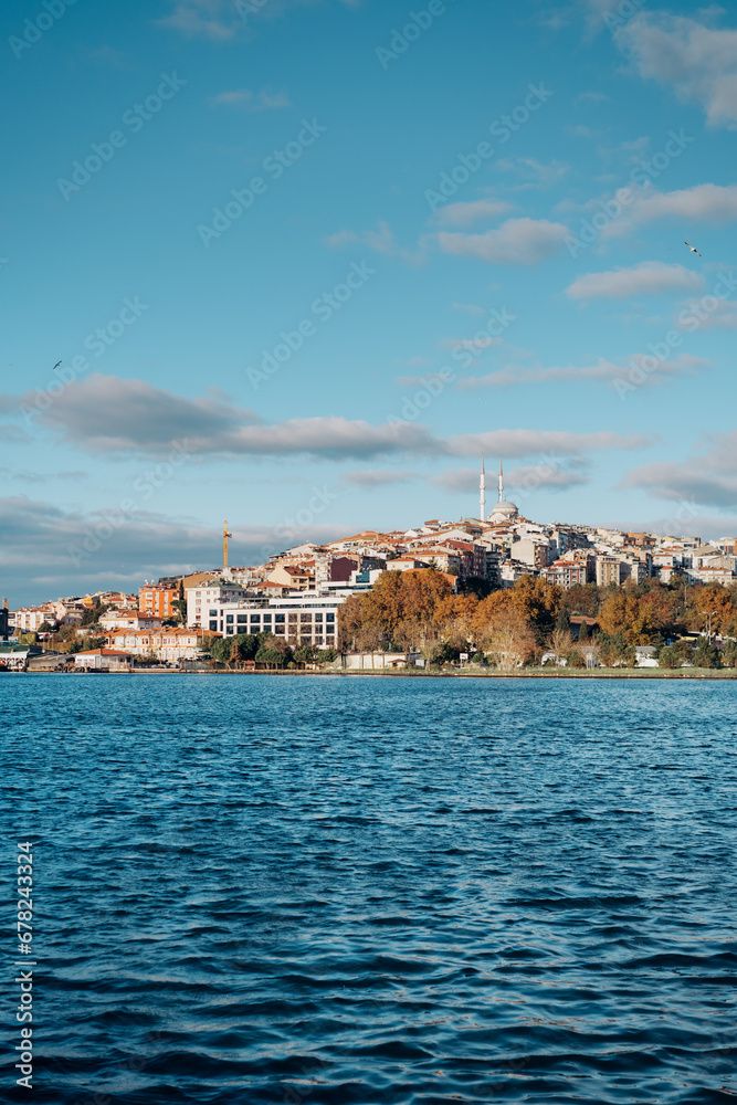 Golden Horn bay city view in Istabul, Turkey