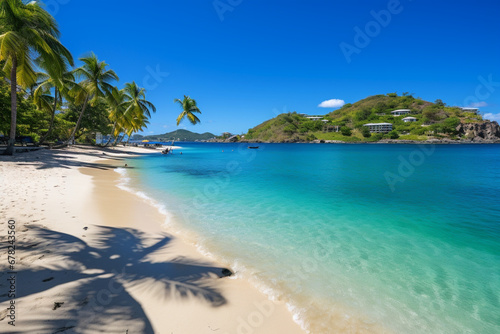 beach with palm trees