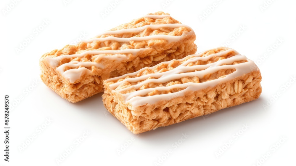 Oat bars isolated in white background Oat bars isolated in white background