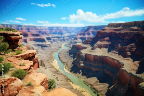 The stunning beauty of the Canyon, representing the natural wonders of the USA. Generative Ai.